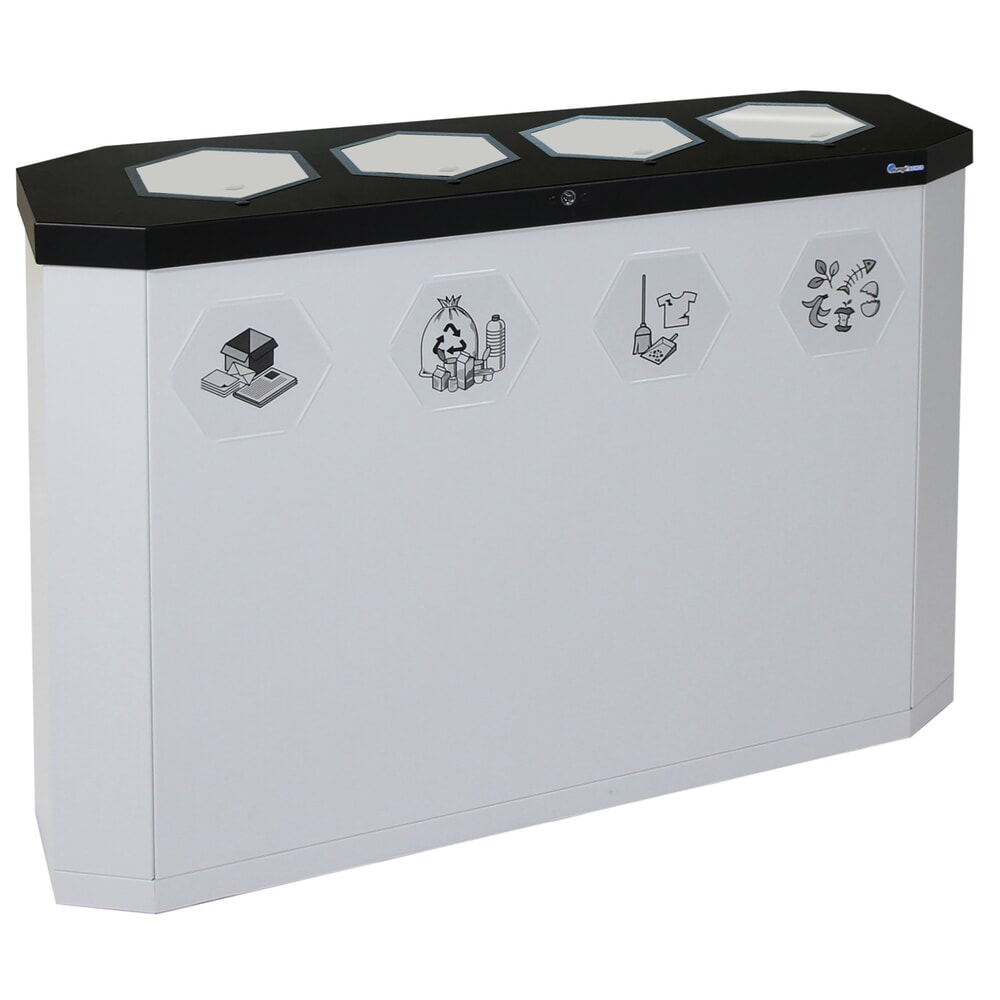 Product afbeelding: Afvalbak stumpf® Sixco 4 swing, lichtgrijs
