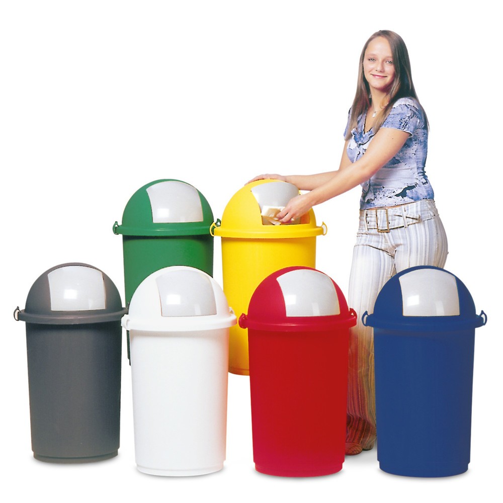 Product afbeelding: Afvalbak VAR® 50 liter, met inwerpklep, grijs