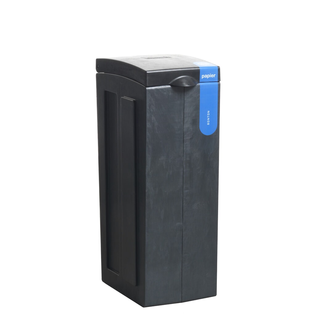 Product afbeelding: Afvalbak voor papier BON TON Original, van 100% gerecycled polypropyleen, 70 liter, grijs