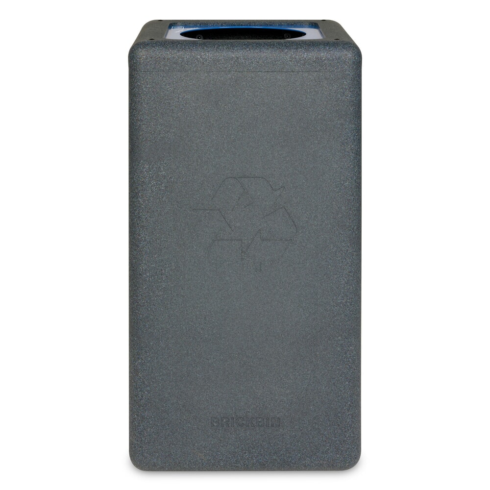 Productafbeelding nr. 3: Afvalbak voor papier BRICKBIN, van gerecyclede kunststof, 65 liter, vierkant, grijs / blauw