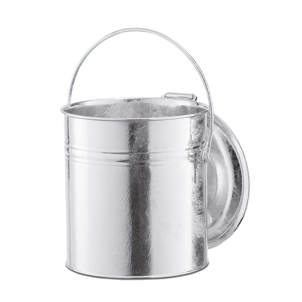 RENNER Afvalemmer van plaatstaal, 20 liter, vuurverzinkt Productafbeelding nr. 2: RENNER Afvalemmer van plaatstaal, 20 liter, vuurverzinkt
