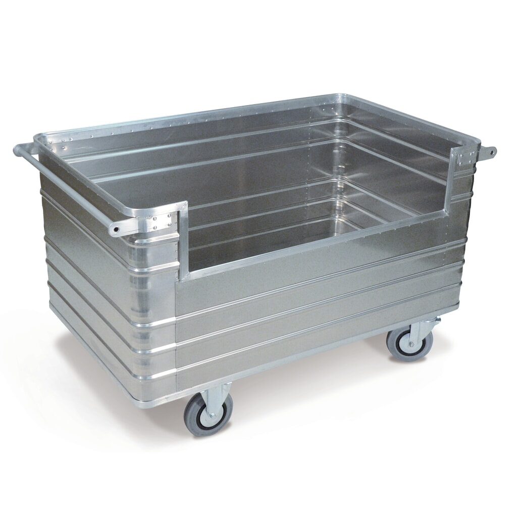 Product afbeelding: Aluminium bakwagen, volle wand met zijopening, 945 l