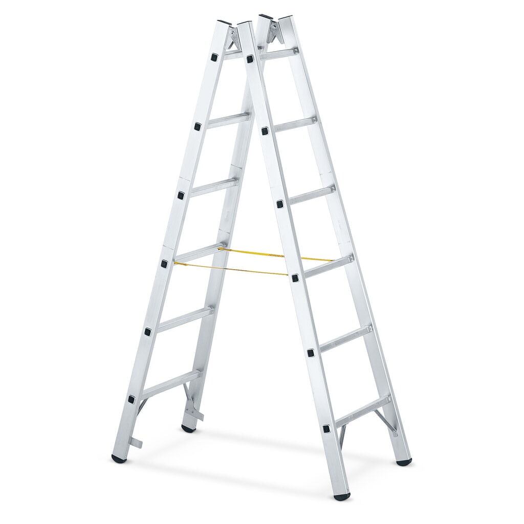 Aluminium ladder ZARGES, 2-zijdig begaanbaar, stahoogte 1 m Product afbeelding: Aluminium ladder ZARGES, 2-zijdig begaanbaar, stahoogte 1 m