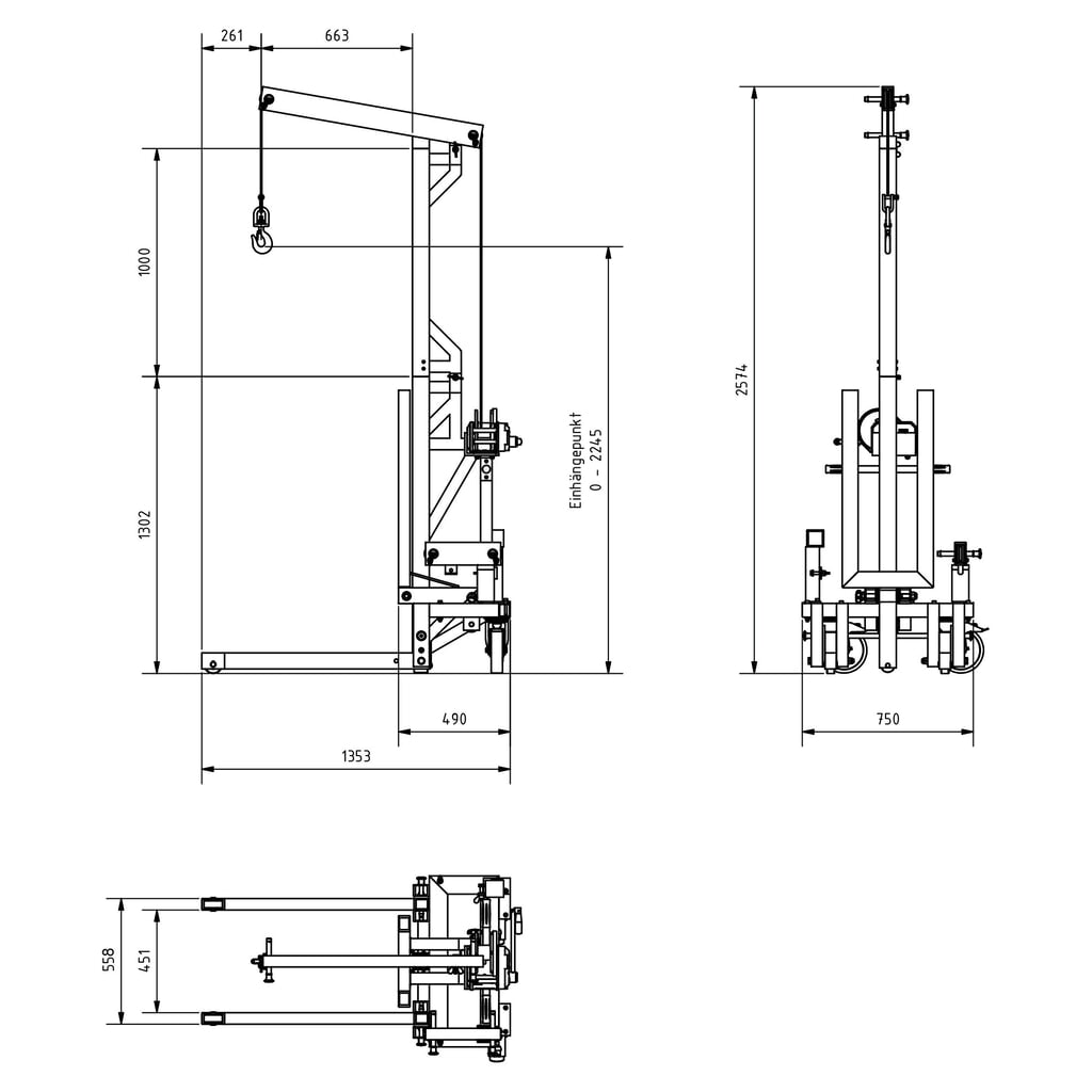 Aluminium multilift SCHILLING, draagvermogen 250 kg Productafbeelding nr. 9: Aluminium multilift SCHILLING, draagvermogen 250 kg