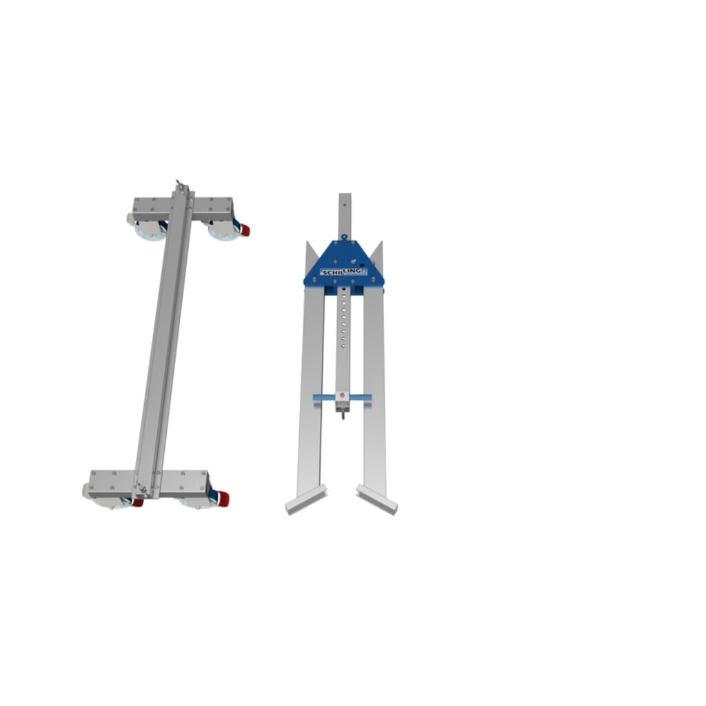Productafbeelding nr. 2: Aluminium portaalkraan met deelbare dubbele traverse, verrijdbaar, inhaakpunt 2.613-3.363 mm, draagvermogen 3.000 kg