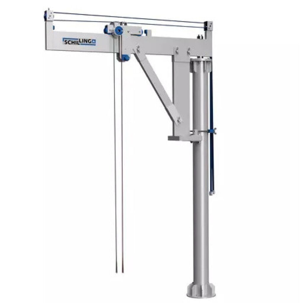 Product afbeelding: Aluminium zwenkkraan, veerpunt 3.000 mm, giek 2.000 mm, laadcapaciteit 250 kg