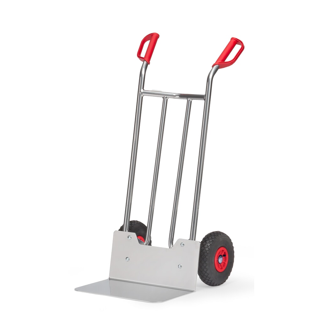 Aluminium steekwagen fetra®, draagvermogen 150 kg, steekplaat bxd 480 x 300 mm, luchtbanden Product afbeelding: Aluminium steekwagen fetra®, draagvermogen 150 kg, steekplaat bxd 480 x 300 mm, luchtbanden