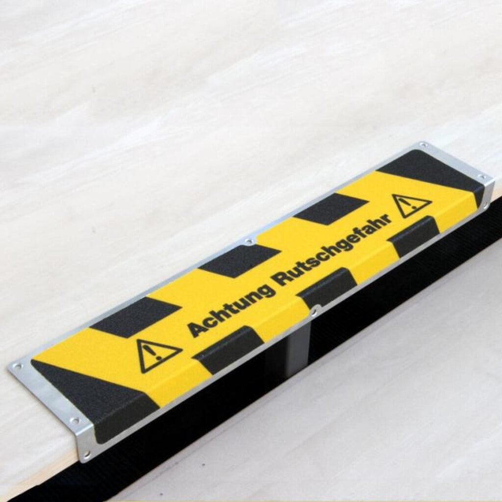 Antislip-randprofiel “Opgelet slipgevaar”, lxb 635 x 120 mm Product afbeelding: Antislip-randprofiel “Opgelet slipgevaar”, lxb 635 x 120 mm