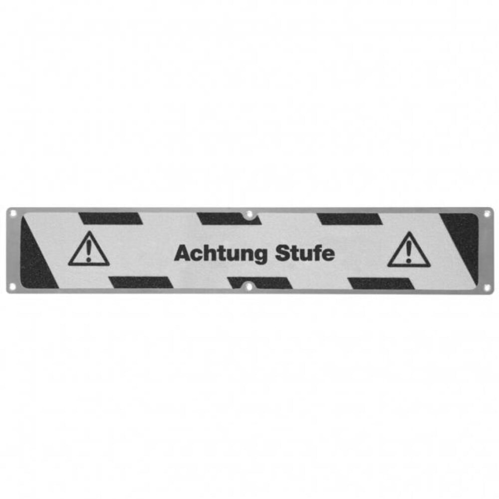 Product afbeelding: Antislipplaat “Opgelet trede”, lxb 635 x 114 mm