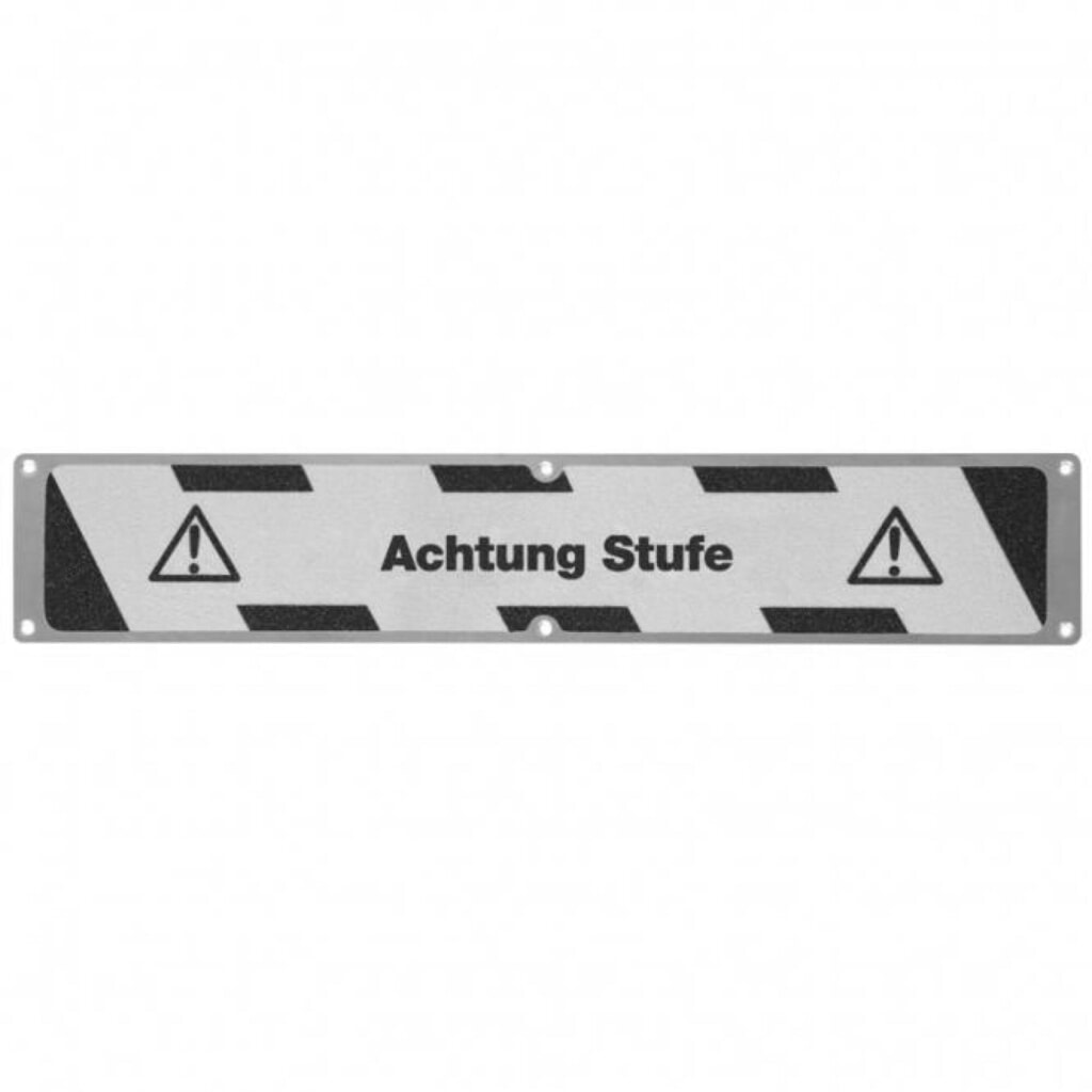 Product afbeelding: Antislipplaat “Opgelet trede”, lxb 635 x 114 mm