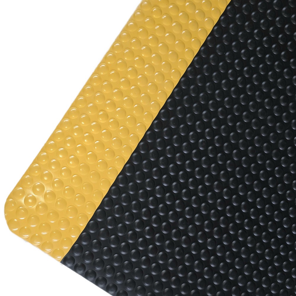 Product afbeelding: Antivermoeidheidsmat Steinbock® ErgoSoft Strong, halfkogel profiel, 2-laags, bxl 600 x 1.000 mm, zwart / geel