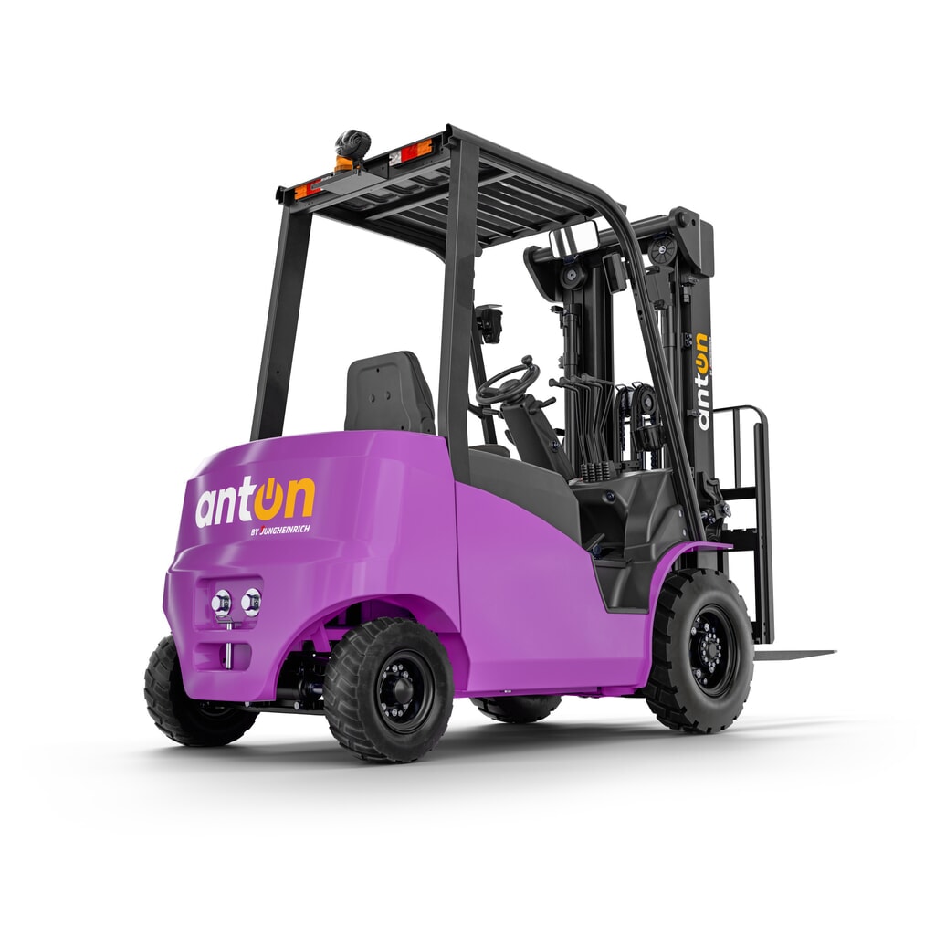 Productafbeelding nr. 8: AntOn by Jungheinrich elektrische heftruck CBH 2.5 met tweevoudige telescoop hefmast, hefhoogte 3.300 mm, draagvermogen 2.500 kg, inclusief externe lader 80 V, 60 A, CEE, 5-pins