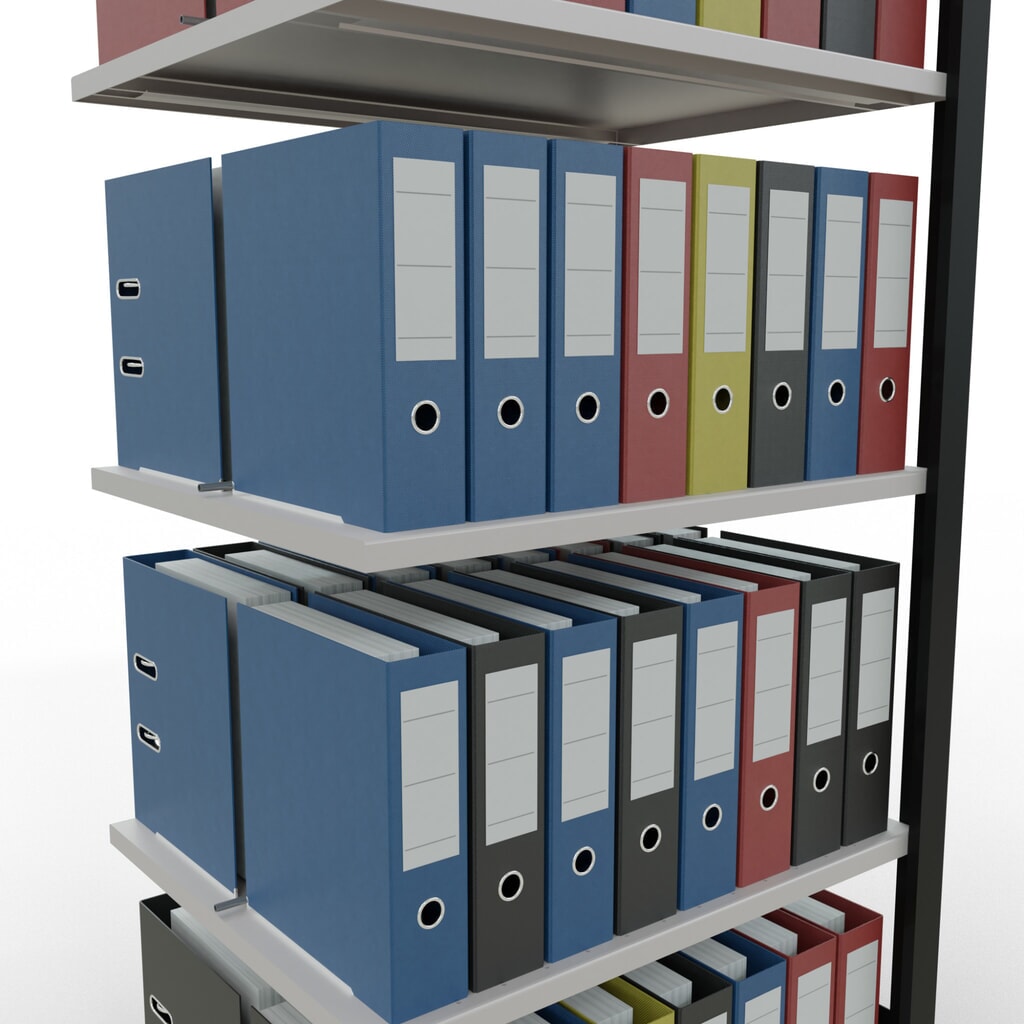 Archiefrekken SCHULTE AV, dubbelzijdig, met middenaanslagen, VL 150 kg, zwart, hxbxd 1.800 x 750 x 600 mm Productafbeelding nr. 3: Archiefrekken SCHULTE AV, dubbelzijdig, met middenaanslagen, VL 150 kg, zwart, hxbxd 1.800 x 750 x 600 mm