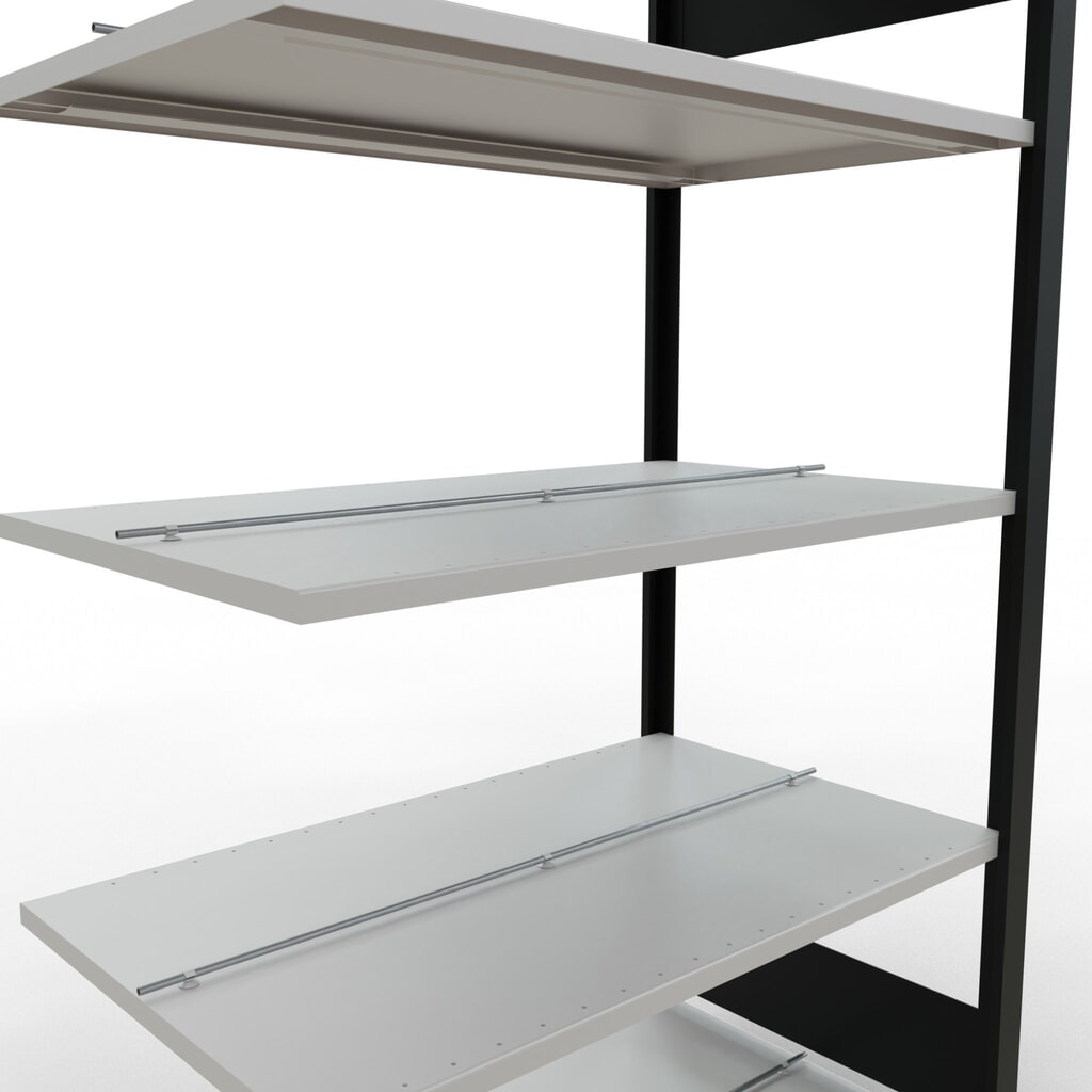 Archiefrekken SCHULTE AV, dubbelzijdig, met middenaanslagen, VL 150 kg, zwart, hxbxd 1.800 x 1.000 x 600 mm Productafbeelding nr. 4: Archiefrekken SCHULTE AV, dubbelzijdig, met middenaanslagen, VL 150 kg, zwart, hxbxd 1.800 x 1.000 x 600 mm
