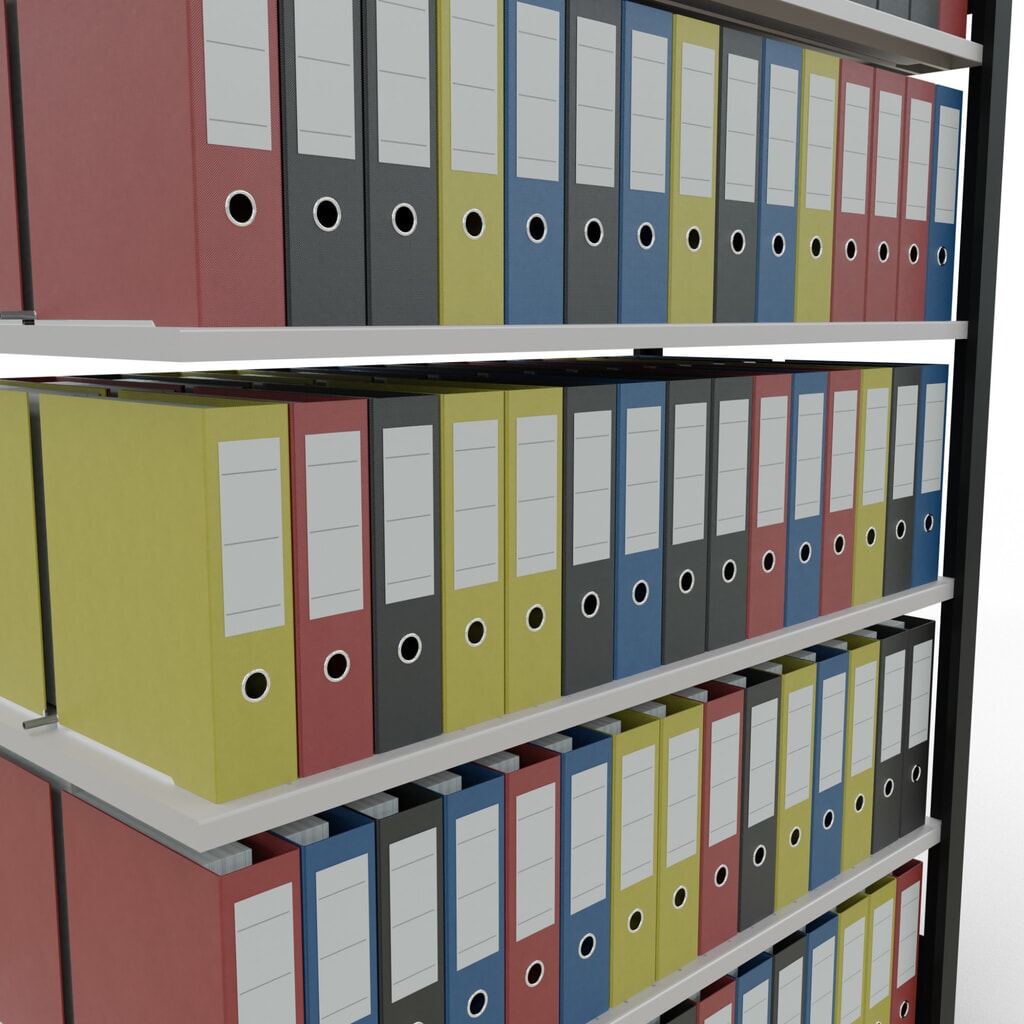 Archiefrekken SCHULTE AV, dubbelzijdig, met middenaanslagen, VL 150 kg, zwart, hxbxd 2.000 x 1.300 x 600 mm Productafbeelding nr. 3: Archiefrekken SCHULTE AV, dubbelzijdig, met middenaanslagen, VL 150 kg, zwart, hxbxd 2.000 x 1.300 x 600 mm