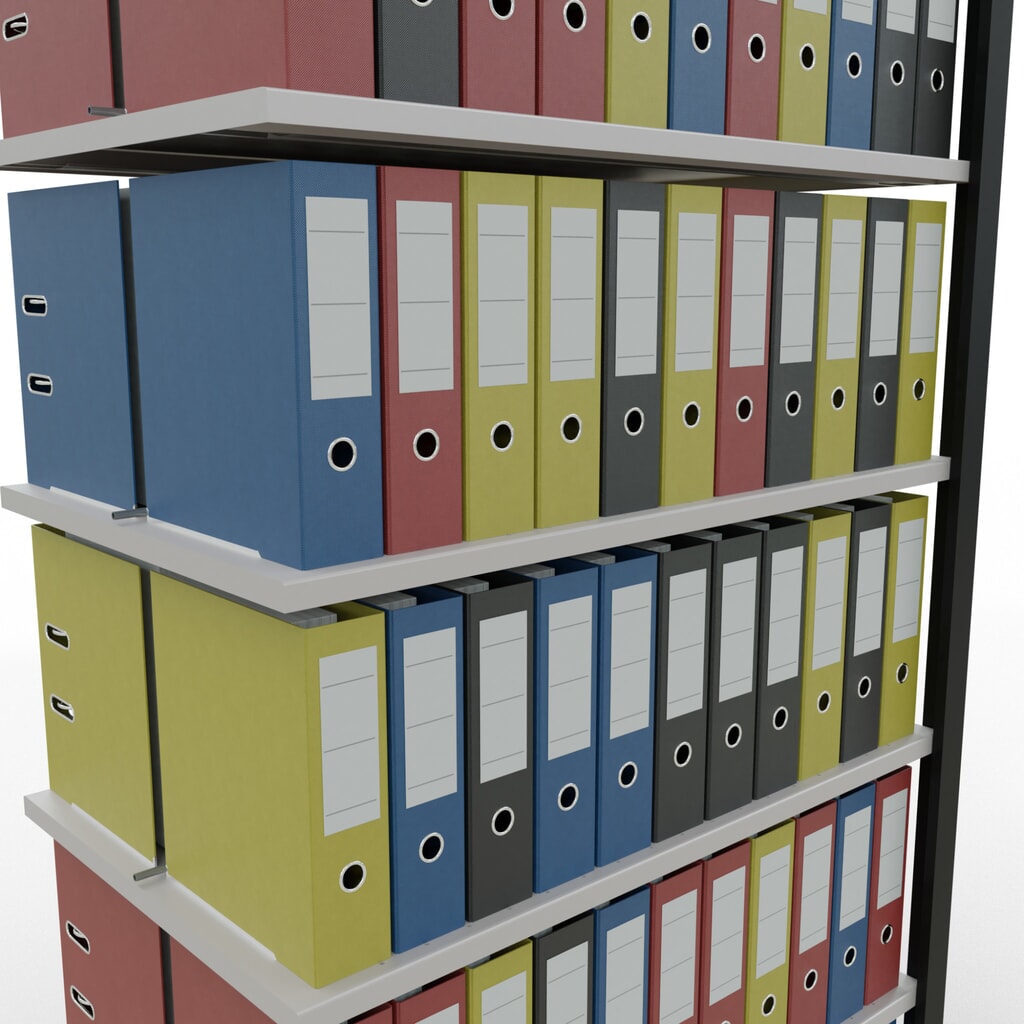 Productafbeelding nr. 3: Archiefrekken SCHULTE AV, dubbelzijdig, met middenaanslagen, VL 150 kg, zwart, hxbxd 2.300 x 1.000 x 600 mm