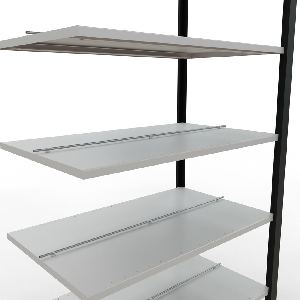 Productafbeelding nr. 4: Archiefrekken SCHULTE AV, dubbelzijdig, met middenaanslagen, VL 150 kg, zwart, hxbxd 2.300 x 1.000 x 600 mm
