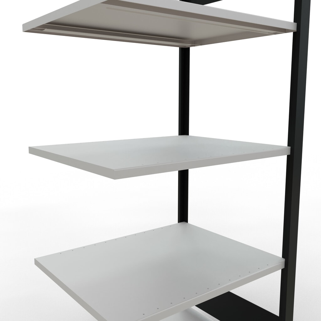 Productafbeelding nr. 4: Archiefrekken SCHULTE AV, dubbelzijdig, zonder middenaanslagen, VL 150 kg, zwart, hxbxd 1.800 x 750 x 600 mm