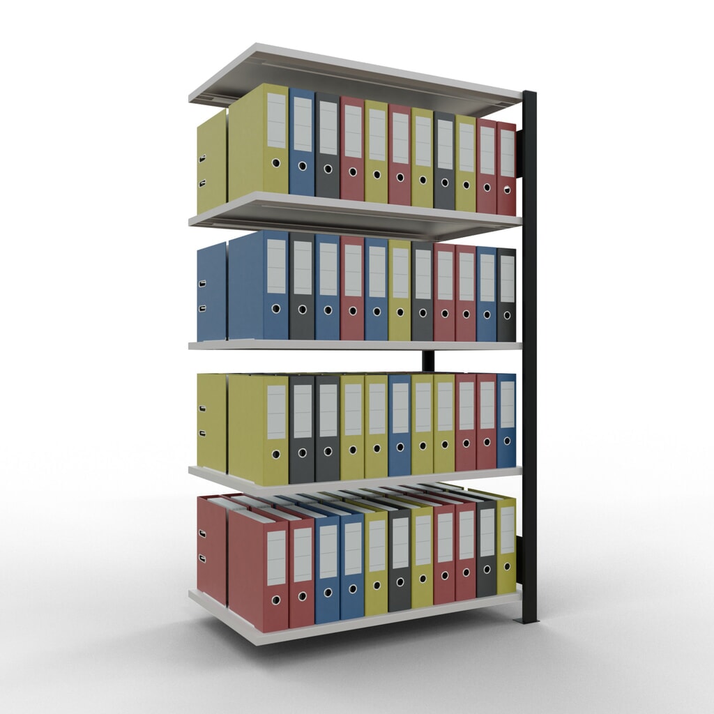 Archiefrekken SCHULTE AV, dubbelzijdig, zonder middenaanslagen, VL 150 kg, zwart, hxbxd 1.800 x 1.000 x 600 mm Productafbeelding nr. 2: Archiefrekken SCHULTE AV, dubbelzijdig, zonder middenaanslagen, VL 150 kg, zwart, hxbxd 1.800 x 1.000 x 600 mm