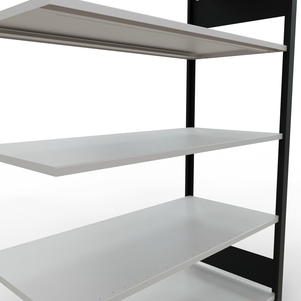 Productafbeelding nr. 4: Archiefrekken SCHULTE AV, dubbelzijdig, zonder middenaanslagen, VL 150 kg, zwart, hxbxd 1.800 x 1.300 x 600 mm