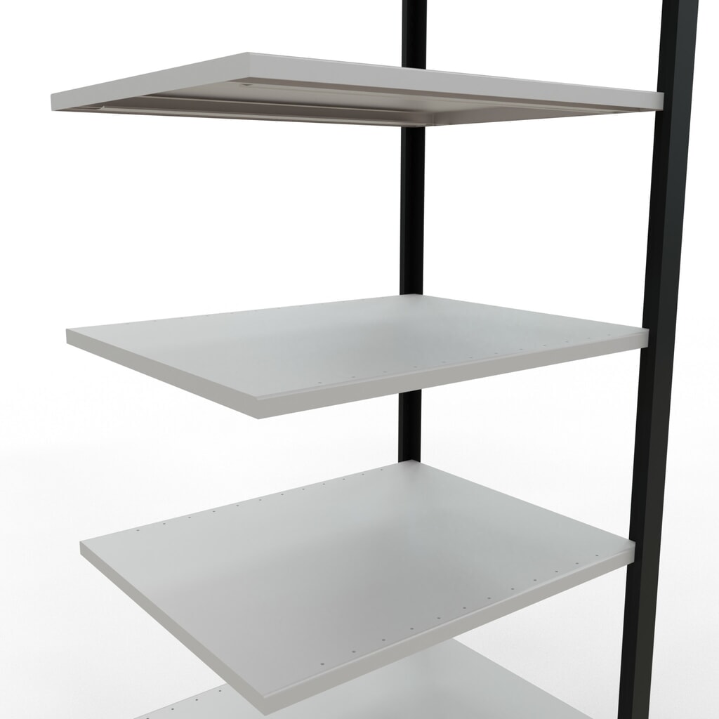 Archiefrekken SCHULTE AV, dubbelzijdig, zonder middenaanslagen, VL 150 kg, zwart, hxbxd 2.300 x 750 x 600 mm Productafbeelding nr. 4: Archiefrekken SCHULTE AV, dubbelzijdig, zonder middenaanslagen, VL 150 kg, zwart, hxbxd 2.300 x 750 x 600 mm