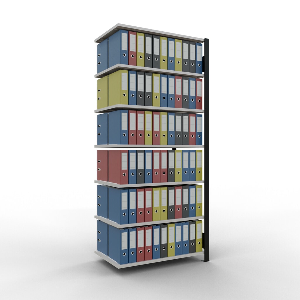 Archiefrekken SCHULTE AV, dubbelzijdig, zonder middenaanslagen, VL 150 kg, zwart, hxbxd 2.300 x 1.000 x 600 mm Productafbeelding nr. 2: Archiefrekken SCHULTE AV, dubbelzijdig, zonder middenaanslagen, VL 150 kg, zwart, hxbxd 2.300 x 1.000 x 600 mm