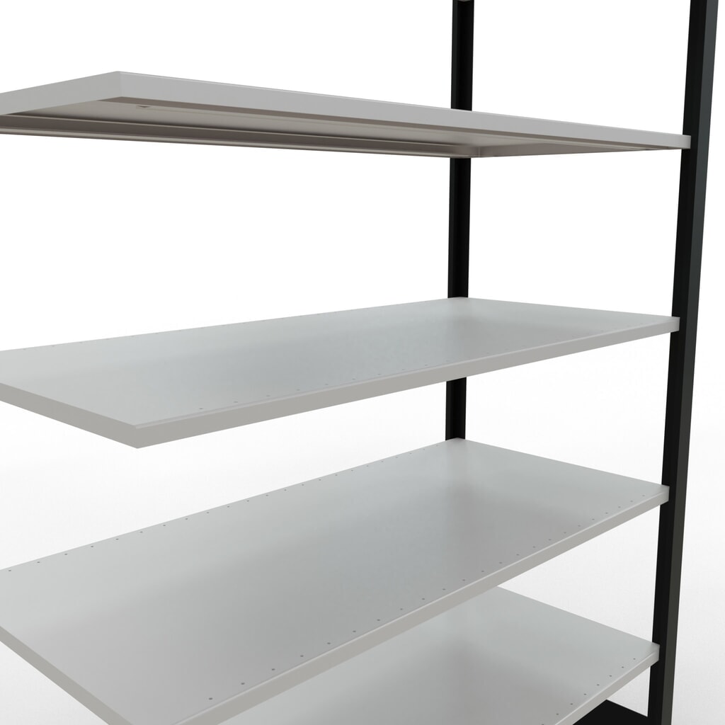 Productafbeelding nr. 4: Archiefrekken SCHULTE AV, dubbelzijdig, zonder middenaanslagen, VL 150 kg, zwart, hxbxd 2.300 x 1.300 x 600 mm
