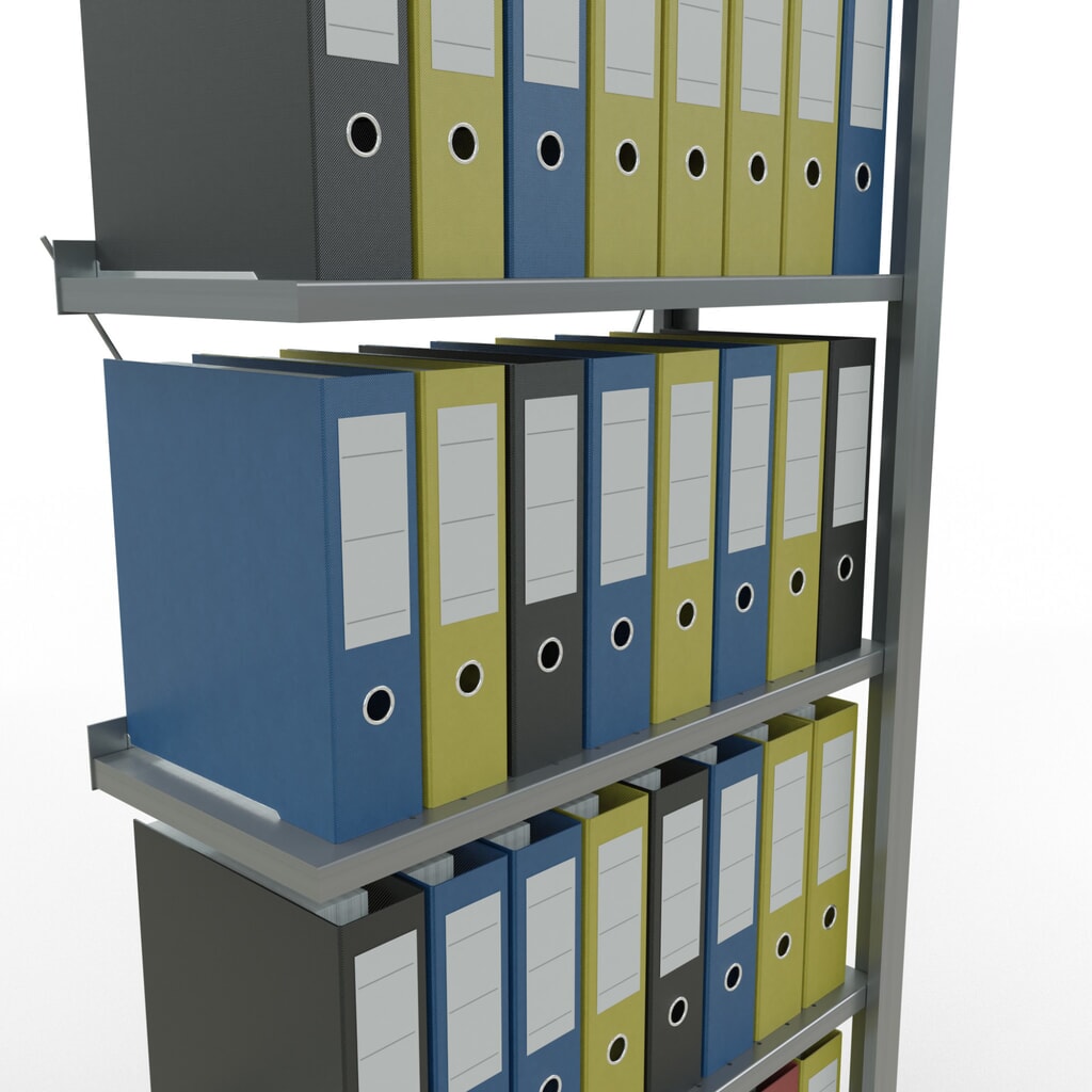 Productafbeelding nr. 4: Archiefrekken SCHULTE AV, eenzijdig, met eindaanslagen, VL 85 kg, hxbxd 2.000 x 750 x 300 mm