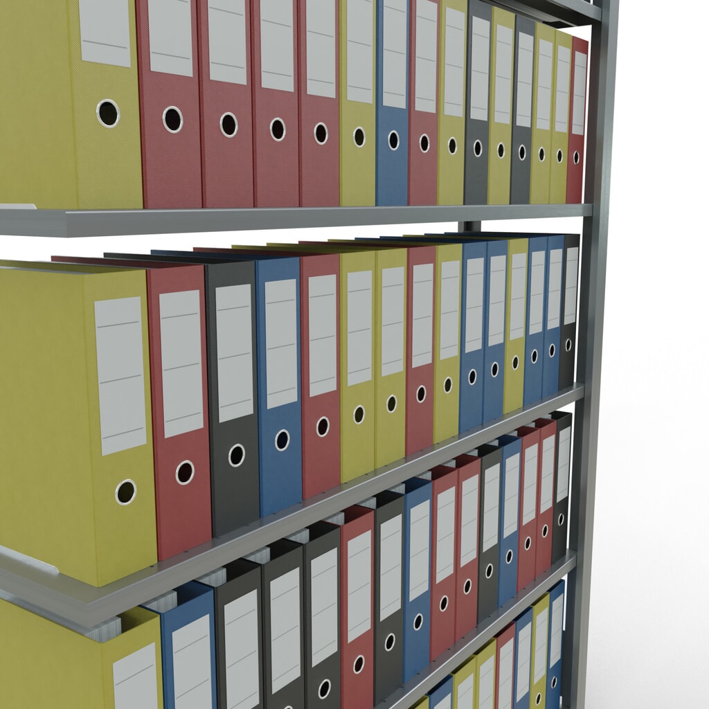 Productafbeelding nr. 3: Archiefrekken SCHULTE AV, eenzijdig, met eindaanslagen, VL 85 kg, hxbxd 2.000 x 1.300 x 300 mm