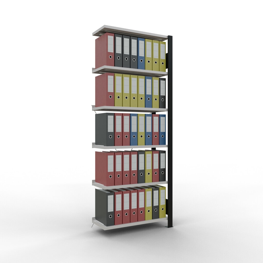 Archiefrekken SCHULTE AV, eenzijdig, met eindaanslagen, VL 85 kg, zwart, hxbxd 2.000 x 750 x 300 mm Productafbeelding nr. 2: Archiefrekken SCHULTE AV, eenzijdig, met eindaanslagen, VL 85 kg, zwart, hxbxd 2.000 x 750 x 300 mm
