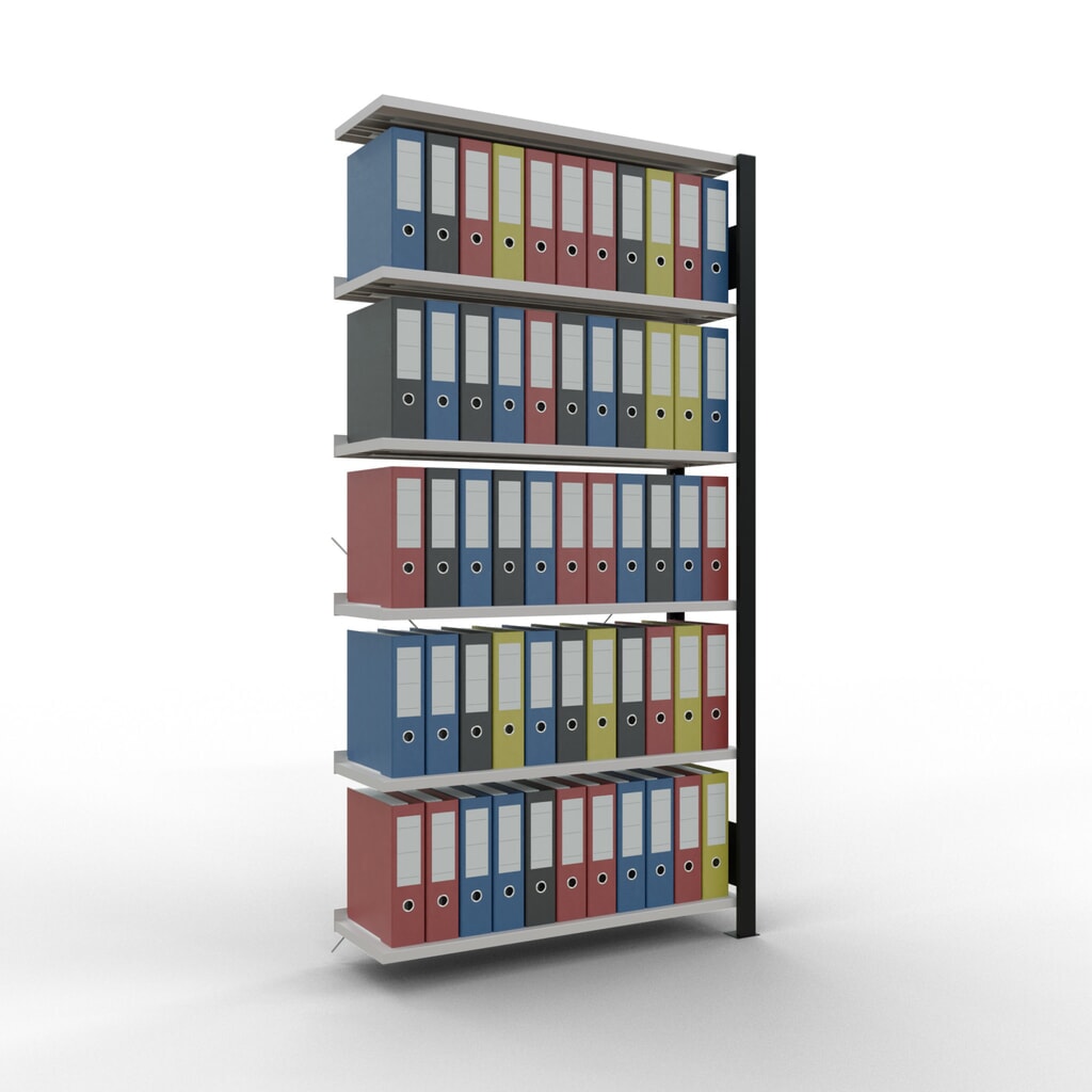 Archiefrekken SCHULTE AV, eenzijdig, met eindaanslagen, VL 85 kg, zwart, hxbxd 2.000 x 1.000 x 300 mm Productafbeelding nr. 2: Archiefrekken SCHULTE AV, eenzijdig, met eindaanslagen, VL 85 kg, zwart, hxbxd 2.000 x 1.000 x 300 mm