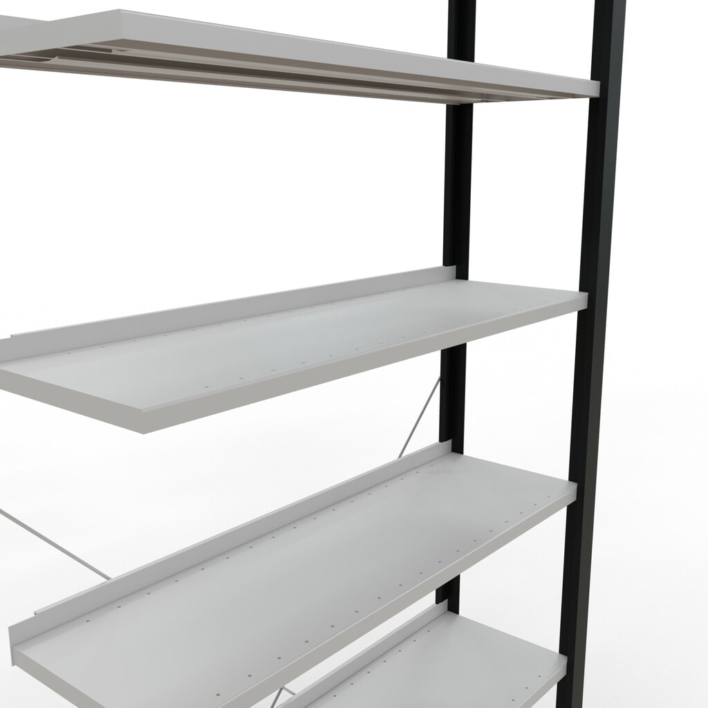 Productafbeelding nr. 4: Archiefrekken SCHULTE AV, eenzijdig, met eindaanslagen, VL 85 kg, zwart, hxbxd 2.300 x 1.000 x 300 mm