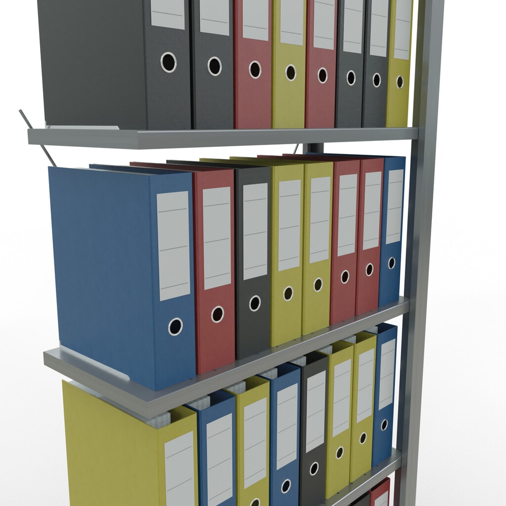 Productafbeelding nr. 3: Archiefrekken SCHULTE AV, eenzijdig, zonder eindaanslagen, VL 85 kg, hxbxd 2.000 x 750 x 300 mm