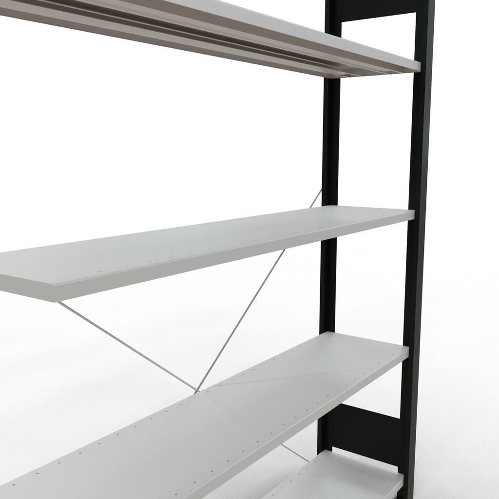 Productafbeelding nr. 4: Archiefrekken SCHULTE AV, eenzijdig, zonder eindaanslagen, VL 85 kg, zwart, hxbxd 1.800 x 1.300 x 300 mm