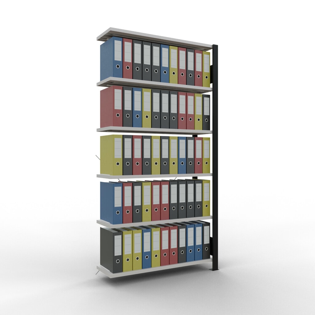 Archiefrekken SCHULTE AV, eenzijdig, zonder eindaanslagen, VL 85 kg, zwart, hxbxd 2.000 x 1.000 x 300 mm Productafbeelding nr. 2: Archiefrekken SCHULTE AV, eenzijdig, zonder eindaanslagen, VL 85 kg, zwart, hxbxd 2.000 x 1.000 x 300 mm