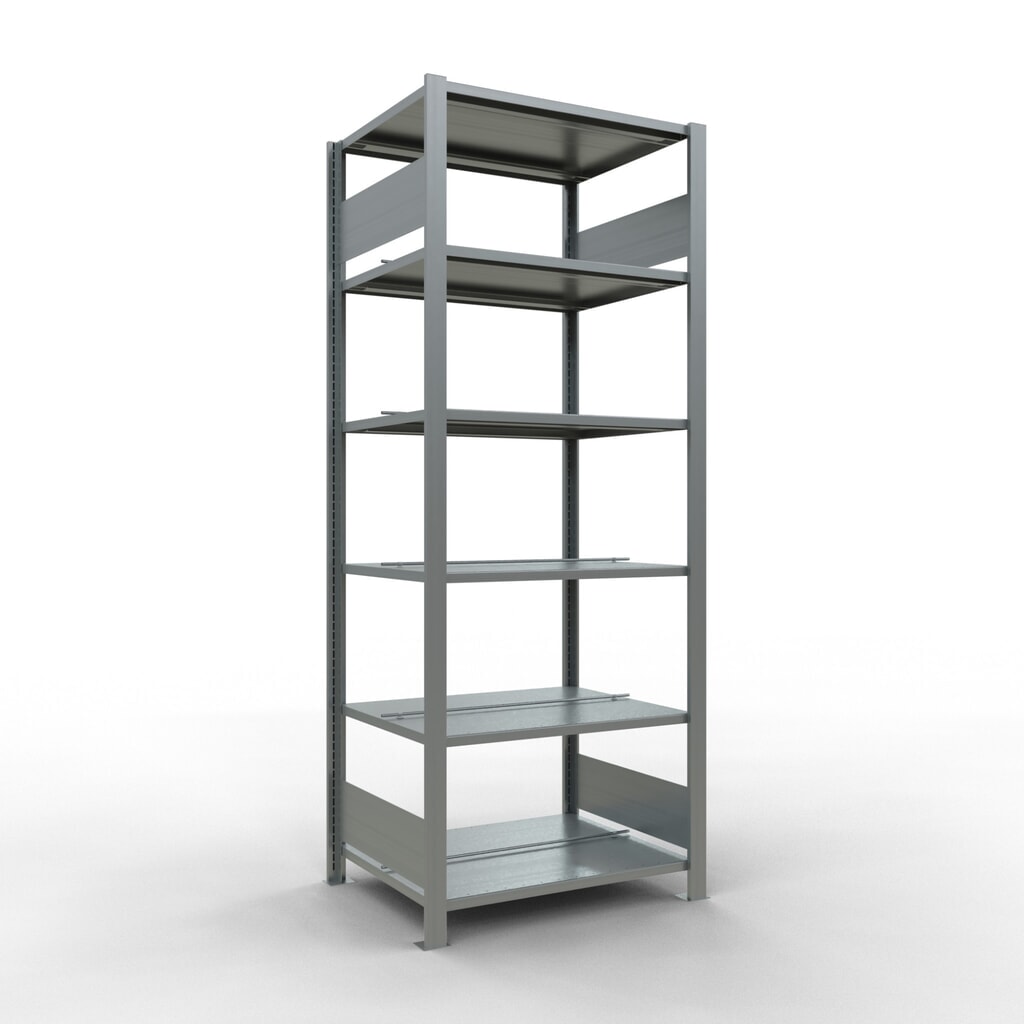 Archiefrekken SCHULTE BV, dubbelzijdig, met middenaanslagen, VL 150 kg, hxbxd 2.000 x 750 x 600 mm Product afbeelding: Archiefrekken SCHULTE BV, dubbelzijdig, met middenaanslagen, VL 150 kg, hxbxd 2.000 x 750 x 600 mm