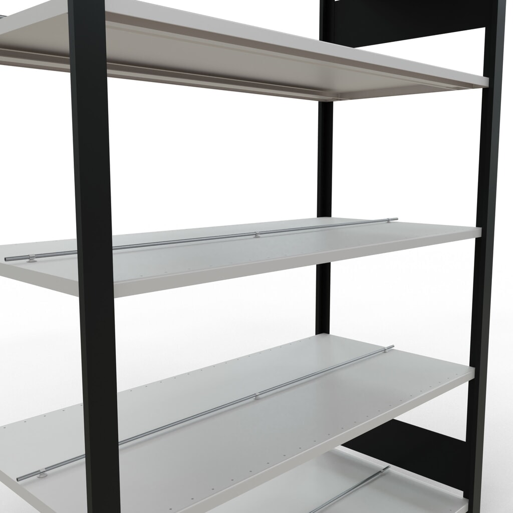 Productafbeelding nr. 4: Archiefrekken SCHULTE BV, dubbelzijdig, met middenaanslagen, VL 150 kg, zwart, hxbxd 1.800 x 1.300 x 600 mm