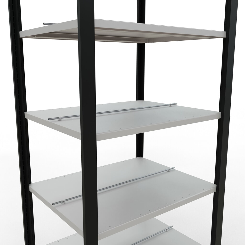 Productafbeelding nr. 4: Archiefrekken SCHULTE BV, dubbelzijdig, met middenaanslagen, VL 150 kg, zwart, hxbxd 2.300 x 750 x 600 mm
