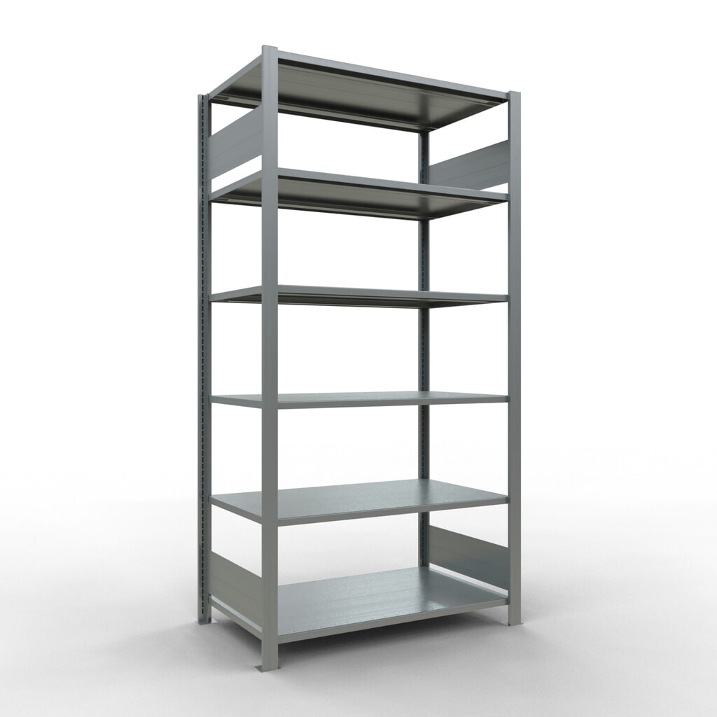 Archiefrekken SCHULTE BV, dubbelzijdig, zonder middenaanslagen, VL 150 kg, hxbxd 2.000 x 1.000 x 600 mm Product afbeelding: Archiefrekken SCHULTE BV, dubbelzijdig, zonder middenaanslagen, VL 150 kg, hxbxd 2.000 x 1.000 x 600 mm