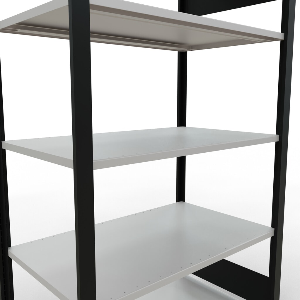 Productafbeelding nr. 4: Archiefrekken SCHULTE BV, dubbelzijdig, zonder middenaanslagen, VL 150 kg, zwart, hxbxd 1.800 x 1.000 x 600 mm