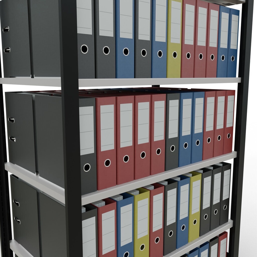 Archiefrekken SCHULTE BV, dubbelzijdig, zonder middenaanslagen, VL 150 kg, zwart, hxbxd 2.000 x 1.000 x 600 mm Productafbeelding nr. 3: Archiefrekken SCHULTE BV, dubbelzijdig, zonder middenaanslagen, VL 150 kg, zwart, hxbxd 2.000 x 1.000 x 600 mm