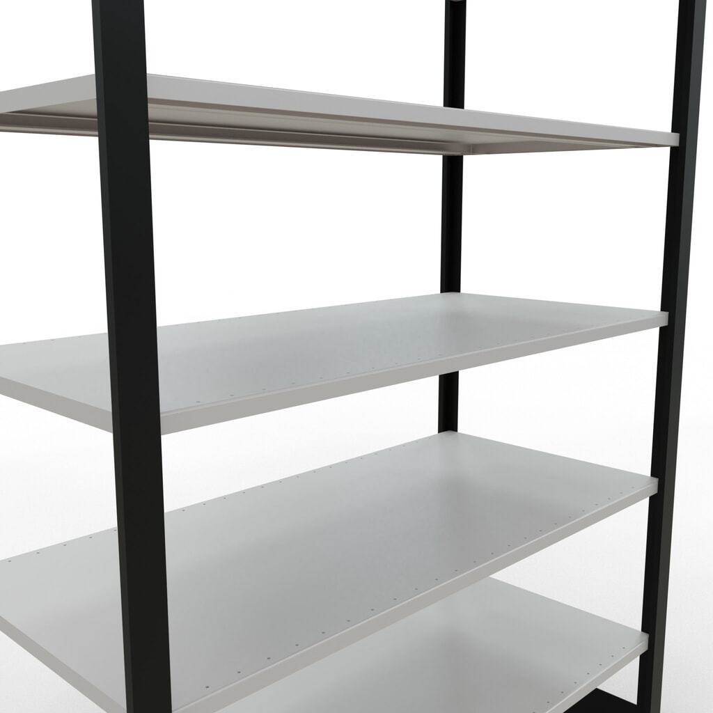 Archiefrekken SCHULTE BV, dubbelzijdig, zonder middenaanslagen, VL 150 kg, zwart, hxbxd 2.300 x 1.300 x 600 mm Productafbeelding nr. 4: Archiefrekken SCHULTE BV, dubbelzijdig, zonder middenaanslagen, VL 150 kg, zwart, hxbxd 2.300 x 1.300 x 600 mm