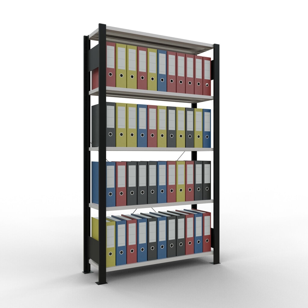 Archiefrekken SCHULTE BV, eenzijdig, zonder eindaanslagen, VL 85 kg, zwart, hxbxd 1.800 x 1.000 x 300 mm Productafbeelding nr. 2: Archiefrekken SCHULTE BV, eenzijdig, zonder eindaanslagen, VL 85 kg, zwart, hxbxd 1.800 x 1.000 x 300 mm