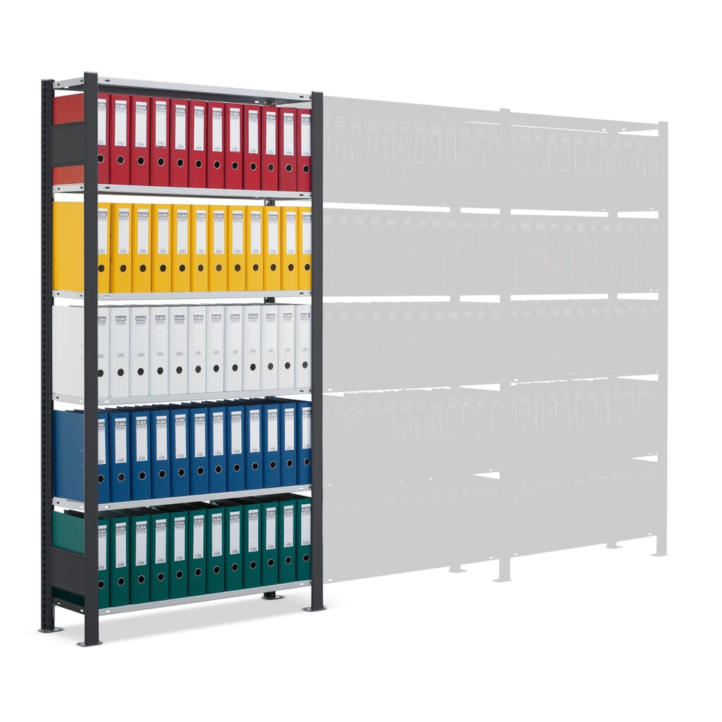Archiefrekken SCHULTE BV, eenzijdig, zonder eindaanslagen, VL 85 kg, zwart, hxbxd 1.800 x 1.000 x 300 mm Productafbeelding nr. 5: Archiefrekken SCHULTE BV, eenzijdig, zonder eindaanslagen, VL 85 kg, zwart, hxbxd 1.800 x 1.000 x 300 mm