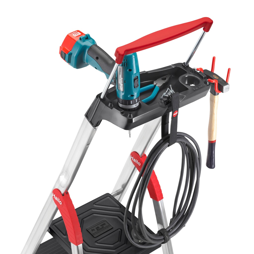 Trapladder Hailo TopLine, standaard hoogte 0,63 m Productafbeelding nr. 2: Trapladder Hailo TopLine, standaard hoogte 0,63 m
