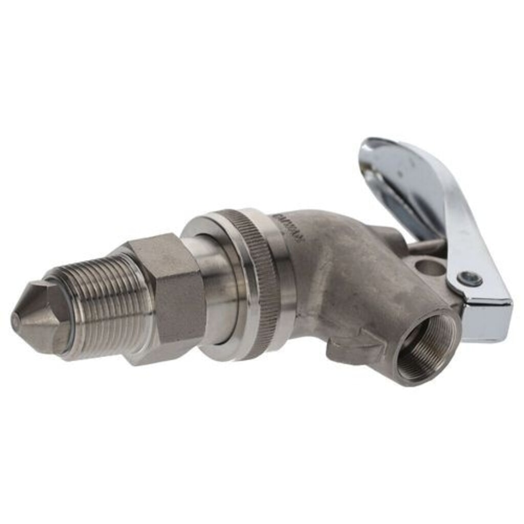 Denios zelfsluitende roestvrijstalen tap, schroefdraaddiameter 3/4 inch Product afbeelding: Denios zelfsluitende roestvrijstalen tap, schroefdraaddiameter 3/4 inch