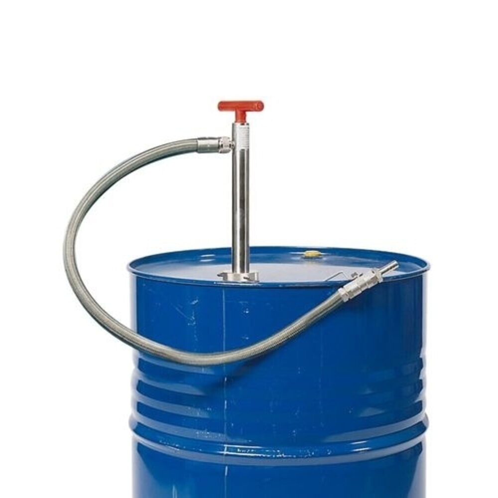 Product afbeelding: Denios vatenpomp, roestvrij staal, elektrisch geleidende PTFE-slang, onderdompeldiepte 570 mm