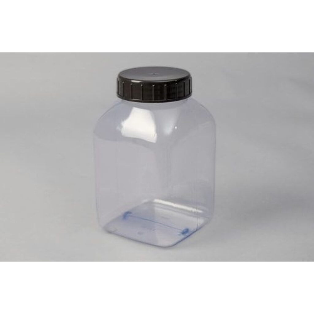 Productafbeelding nr. 2: Denios flessen met wijde hals van polyvinylchloride, vierkant, naturel transparant, 2000 ml, 6 stuks
