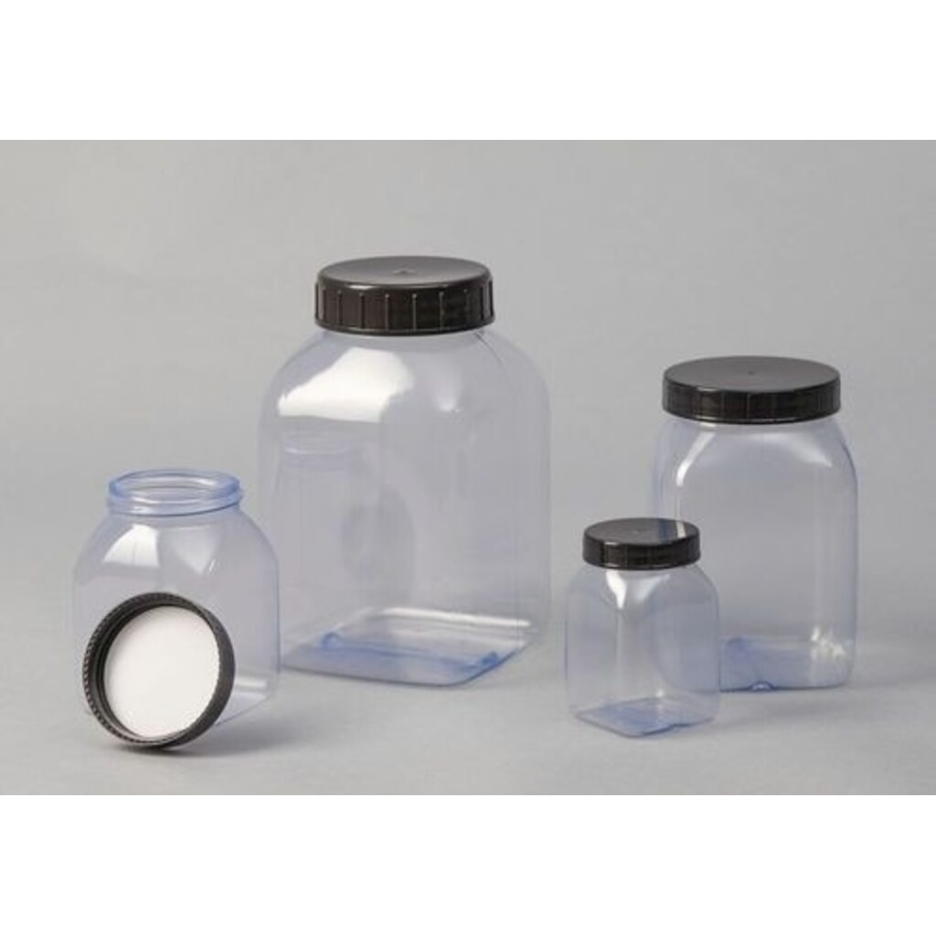 Denios flessen met wijde hals van polyvinylchloride, vierkant, naturel transparant, 2000 ml, 6 stuks Productafbeelding nr. 4: Denios flessen met wijde hals van polyvinylchloride, vierkant, naturel transparant, 2000 ml, 6 stuks