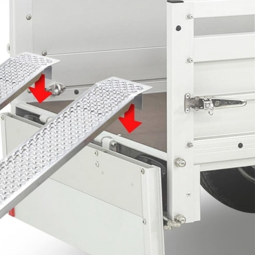 Aluminium oprijplaten, set van 2, laadcapaciteit 400 kg/paar, LxB 2.000 x 200 mm Productafbeelding nr. 4: Aluminium oprijplaten, set van 2, laadcapaciteit 400 kg/paar, LxB 2.000 x 200 mm